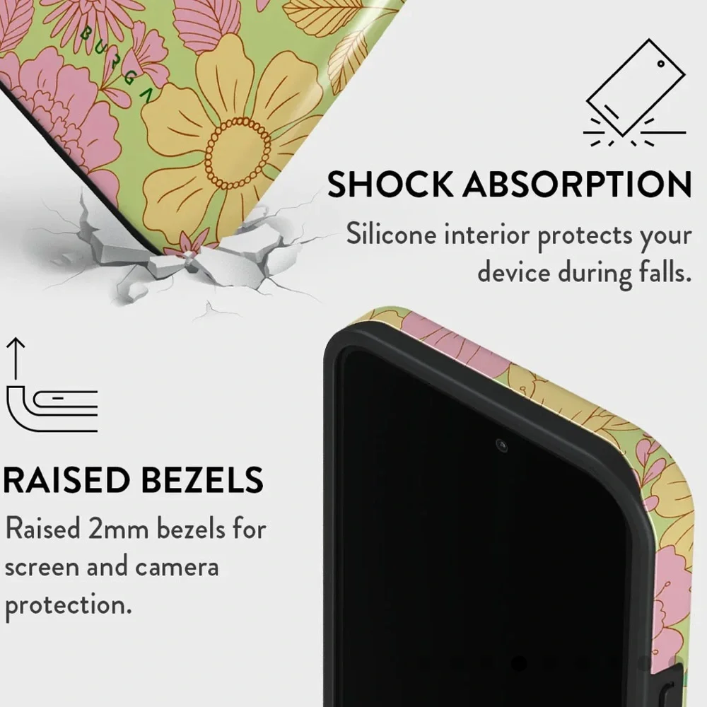 Burga iPhone 14 Pro Case | Amalfi Coast - Colorful Floral | MagSafe | NEW - Picture 4 of 8